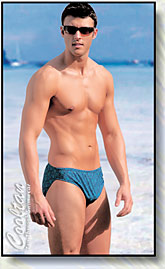 Mens 1 inch Blue Royale swimwear. No more tan lines!