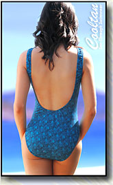 Back view of tank 1pc women's swimwear
