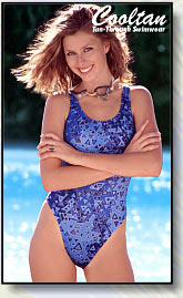 Blue Aztec women's swimwear