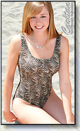 women's black cheetah 1 piece tank